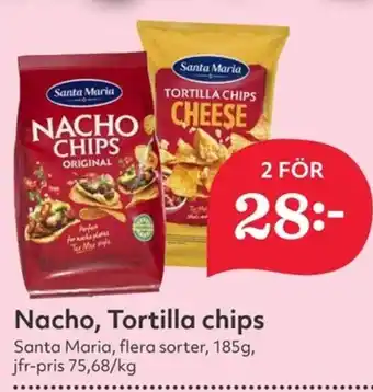 Hemköp SANTA MARIA Nacho, Tortilla chips erbjuda