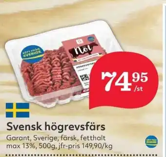 Hemköp Svensk högrevsfärs erbjuda