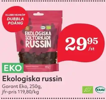 Hemköp GARANT EkoEkologiska russin erbjuda