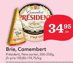 Hemköp PRESIDENT Brie, Camembert erbjuda