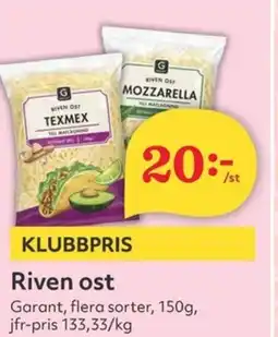 Hemköp GARANT Riven ost erbjuda