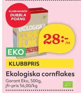 Hemköp Ekologiska cornflakes erbjuda