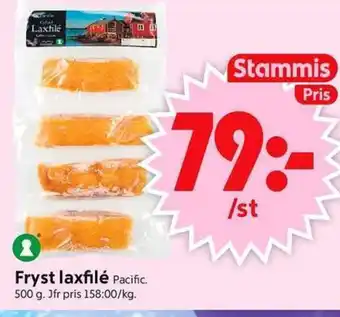 ICA Supermarket Fryst laxfilé Pacific erbjuda