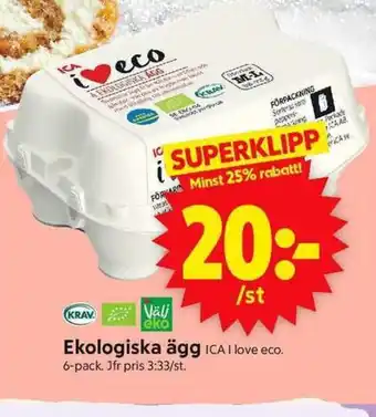 ICA Supermarket Ekologiska ägg ICA erbjuda