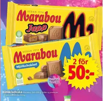 ICA Supermarket Chokladkaka Marabou erbjuda