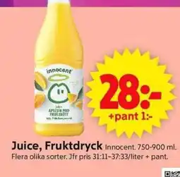 ICA Supermarket Juice, Fruktdryck Innocent erbjuda