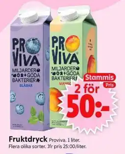 ICA Supermarket Fruktdryck PROVIVA erbjuda