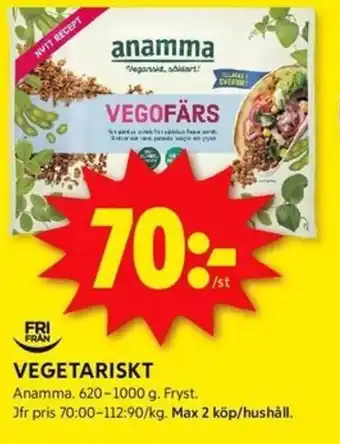 ICA Kvantum ANAMMA Vegetariskt erbjuda