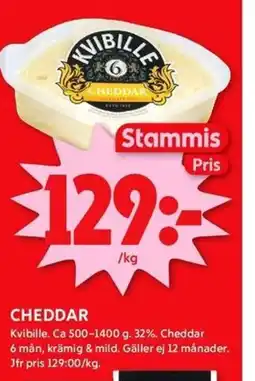 ICA Kvantum KVIBILLE Cheddar erbjuda
