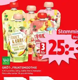 ICA Kvantum ICA Gröt-, fruktsmoothie erbjuda