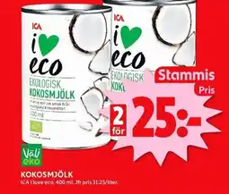 ICA Kvantum ICA Kokosmjölk erbjuda