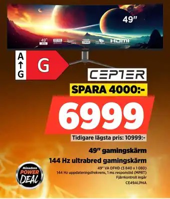 Power 49 gamingskärm erbjuda