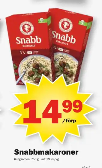 Pekås Snabbmakaroner erbjuda