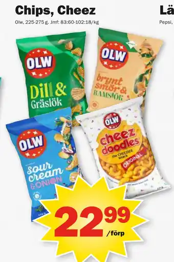 Pekås Chips, Cheez erbjuda