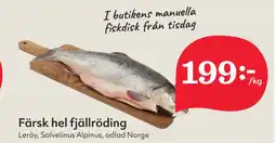 Hemköp Färsk hel fjällröding erbjuda