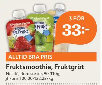 Hemköp Fruktsmoothie, Fruktgröt erbjuda