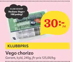 Hemköp Vego chorizo erbjuda