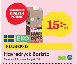 Hemköp Havredryck Barista erbjuda