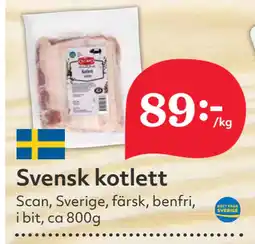 Hemköp Svensk kotlett erbjuda