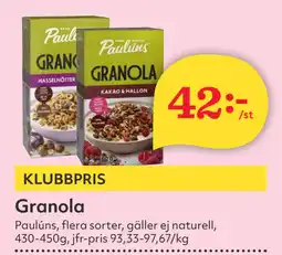 Hemköp Granola erbjuda