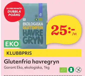 Hemköp Glutenfria havregryn erbjuda