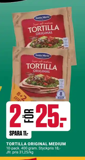 ÖoB TORTILLA ORIGINAL MEDIUM erbjuda