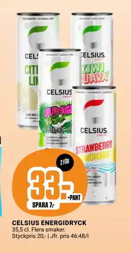 ÖoB CELSIUS ENERGIDRYCK erbjuda