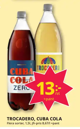 Tempo TROCADERO, CUBA COLA erbjuda