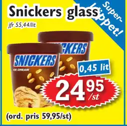 T-jarlen Snickers glass erbjuda