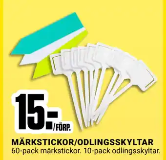 ÖoB MÄRKSTICKOR/ODLINGSSKYLTAR erbjuda