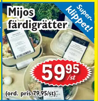 T-jarlen Mijos färdigrätter erbjuda