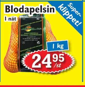 T-jarlen Blodapelsin erbjuda