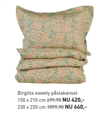 Hemtex Birgitta sweety påslakanset erbjuda