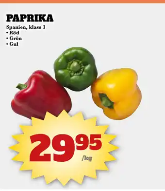 Bonum Matmarknad PAPRIKA erbjuda