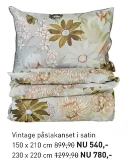 Hemtex Vintage påslakanset i satin erbjuda