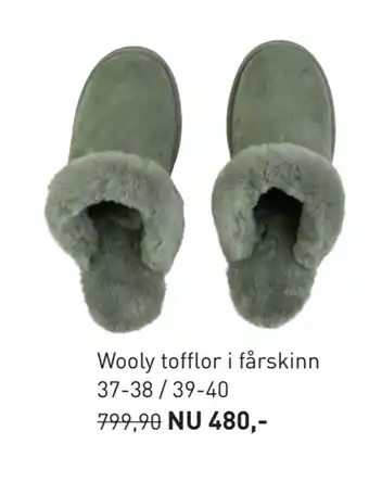 Hemtex Wooly tofflor i fårskinn erbjuda