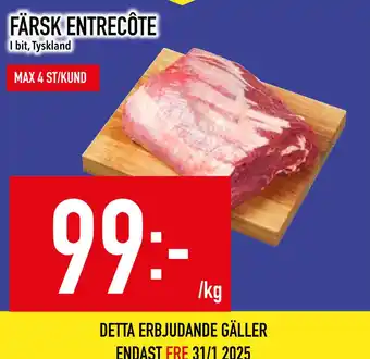 Matdax FÄRSK ENTRECÔTE erbjuda