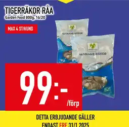 Matdax TIGERRÄKOR RÅA erbjuda