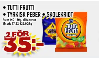 MatArket TUTTI FRUTTI • TYRKISK PEBER • SKOLEKRIDT erbjuda