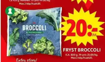 ICA Maxi Fryst broccoli erbjuda