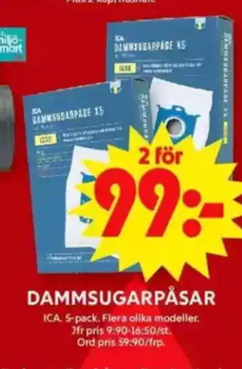 ICA Maxi Dammsugarpåsar erbjuda