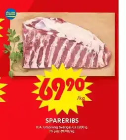 ICA Maxi Spareribs erbjuda