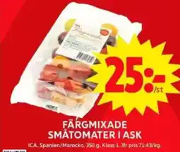 ICA Maxi Färgmixade småtomater i ask erbjuda