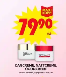 ICA Maxi DAGCREME, NATTCREME, ÖGONCREME erbjuda