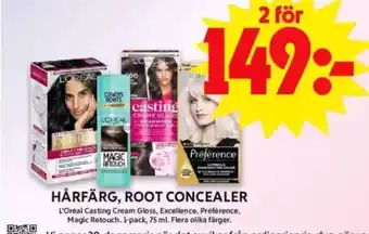 ICA Maxi Hårfärg, root concealer erbjuda