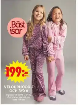 ICA Maxi Velourhoodie och byxa erbjuda