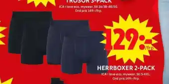 ICA Maxi Herrboxer 2-pack erbjuda