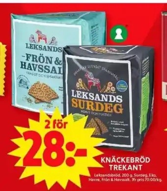 ICA Maxi Knäckebröd trekant erbjuda