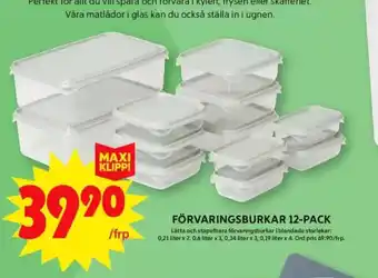 ICA Maxi Förvaringsburkar 12-pack erbjuda