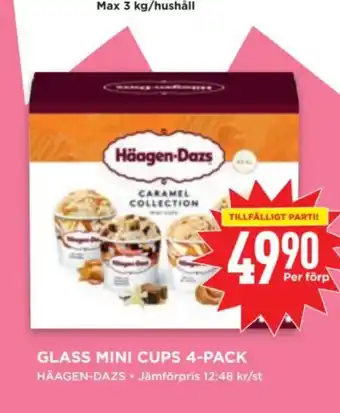 Willys Glass mini cups 4-pack häagen-dazs erbjuda